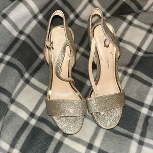 Jessica Simpson gold glitter heel 6.5